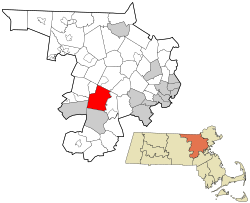 Location in Middlesex County in Massachusetts