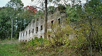 Reste des 1902 abgebrannten Schlosses Oberteil in Neuberg bei Asch