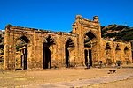 Screen of the Adhai Din Ka Jhonpra mosque (c. 1229), Ajmer, India; Corbel arches, some cusped.