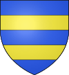 Blason de la famille de Géraud de Maulmont, « d'azur, à deux fasces d'or »