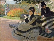 Camille Monet na vrtni klopi, 1873, Metropolitanski muzej umetnosti, New York