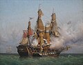 Image 7Kent battling Confiance, a privateer vessel commanded by French corsair Robert Surcouf in October 1800, as depicted in a painting by Garneray (from Piracy)