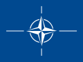 Le drapeau de l'Organisation du traité de l'Atlantique nord