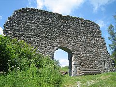 Burg Frauenberg (Ruschein) en Suisse, château du XIIIe siècle.