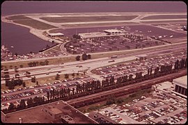 Cleveland Memorial Shoreway in 1973 (Former parking lot exit pictured)