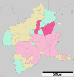 Numatas läge i Gunma prefektur Städer:      Signifikanta städer      Övriga städer Landskommuner:      Köpingar      Byar