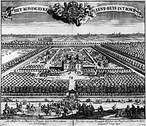 Huis ten Bosch aan het eind van de 17e eeuw, gezien vanuit het noordwesten