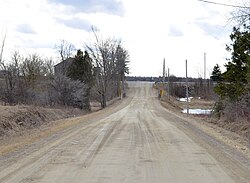 Looking southwest over Four Mile Creek towards Highway 6 in Petherton