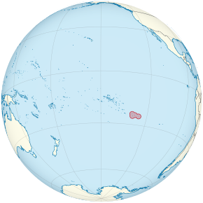 Kart over Pitcairnøyene