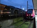Z 50000 treinstel en BB 67400 locomotief te Paris-Nord