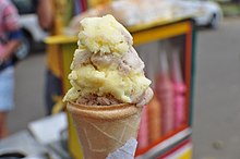 Cheese and chocolate sorbetes (Philippines).jpg