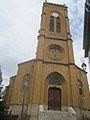 façade et clocher de l'église Saint-Jean-Baptiste