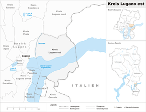 Karte von Lugano Ost