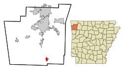 Vị trí trong Quận Washington, Arkansas
