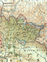 Кистинцы на карте 1897 года