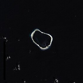 Image satellite de l'île Clipperton par SPOT.