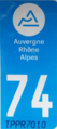 Logo de la regió d'Alvèrnia-Roine-Alps i codi de l'Alta Savoia.