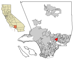 Location of El Monte in the County of Los Angeles