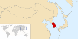 Республика Корея на карте мира