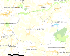 Mapa obce Moutiers-sous-Argenton