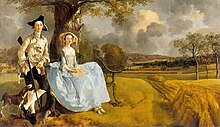 トマス・ゲインズバラ「アンドリューズ夫妻像（w:Mr and Mrs Andrews）」1750年
