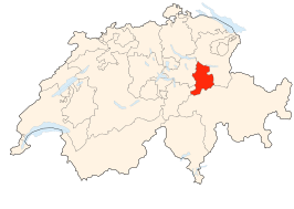 Kaart van Glarus