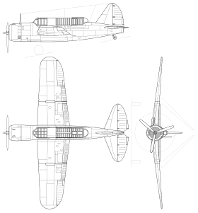 vue en plan de l’avion