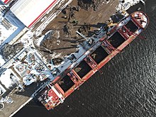 Bulk carrier ship view from top by findseajobs.com