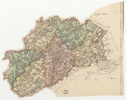 Carte de la Haute-Saône 1790.