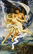 Boreas and Oreithyia by Evelyn de Morgan (1896)