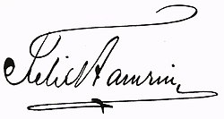 Felix Hamrins signatur