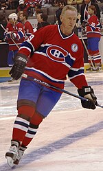 Larry Robinson avec les Canadiens de Montréal lors d'un match de gala en 2008.