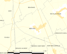 Mapa obce Mercatel