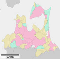 浪岡城の位置（青森県内）