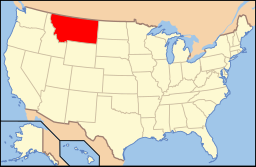 Montanas läge i USA