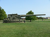 Cannone di difesa costiera da 16 pollicial the US Army Ordnance Museum