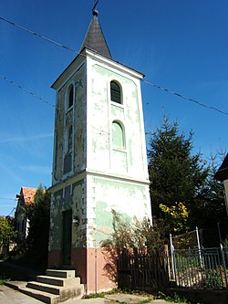 The bell tower in Porrogszentpál