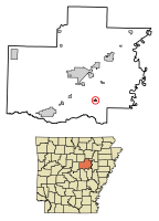 Location of Griffithville in White County, Arkansas.