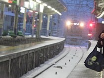 千葉県成田市の京成成田駅（2014年2月8日撮影）