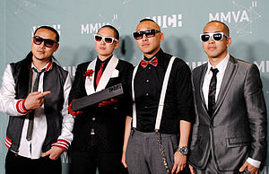 Far East Movement in 2011. From left to right: J-Splif, Kev Nish, Prohgress, DJ Virman.