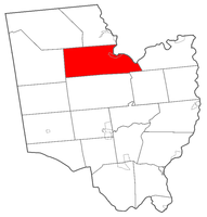 Map highlighting Corinth's location within Saratoga County.