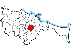 Location of Śródmieście within Gdańsk