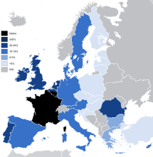 Knowledge of French.[72] (Note that around 40% of Belgium's population are native French speakers.)