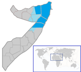 Kaart van Puntland