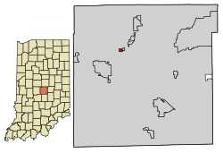 Location in Marion County, Indiana