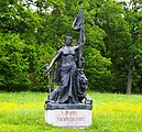 «På vakt för fosterlandet», statue av Moder Svea utført av Alfred Nyström 1891 og reist i Berga i Linköping