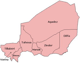 Localisation de Région du Niger