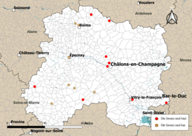 Carte des communes avec sites Seveso