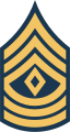 Distintivo di grado di First sergeant dello U.S. Army, indossato sulle maniche.