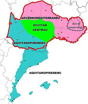 Classificacion supradialectala de l'occitanoromanic segon P. Bèc[2]